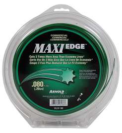 ARNOLD Maxi Edge WLM-180 Trimmer Line, 0.08 in Dia, 280 ft L, Polymer, Green