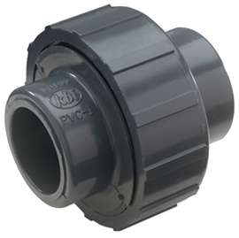 NDS U-1000-S Pipe Union, 1 in Slip Joint, 3 in L, Gray