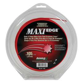 ARNOLD Maxi Edge WLM-1105 Trimmer Line, 0.105 in Dia, 165 ft L, Polymer, Red