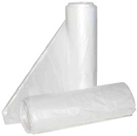 ALUF PLASTICS Hi-Lene HCR-242406C Anti-Microbial Coreless Can Liner, 7 to 10 gal Capacity, HDPE, Clear
