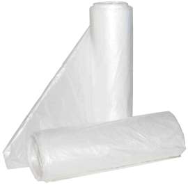 ALUF PLASTICS Hi-Lene HCR-334016C Anti-Microbial Coreless Can Liner, 33 gal Capacity, HDPE, Clear