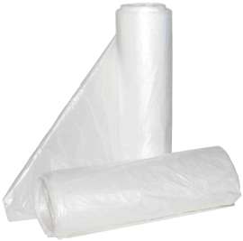 ALUF PLASTICS Hi-Lene HCR-366017C Anti-Microbial Coreless Can Liner, 50 to 55 gal Capacity, HDPE, Clear