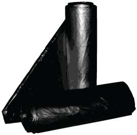 ALUF PLASTICS RL RL-2432H Can Liner, 12 to 16 gal Capacity, Repro Blend, Black