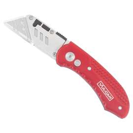 Vulcan KL007 Utility Knife, 2-3/8 in L Blade, 3/4 in W Blade, Steel Blade, 1-Blade, Red Handle