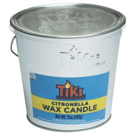 TIKI 1412110 Citronella Wax Candle with Handle, Citronella, 17 oz