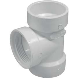 GENOVA 700 Series 71416 Pipe Test Tee, 1-1/2 in Run, Hub x Hub Run Connection, 1-1/2 in Branch, FIP Branch Connection