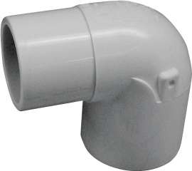 GENOVA 300 Series 32915 Street Pipe Elbow, 1-1/2 in Slip, 1-1/2 in Spigot, 90 deg, White
