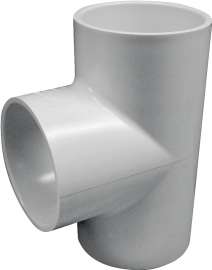 GENOVA 300 Series 31430 Pipe Tee, 3 in Run, Slip Run Connection, 3 in Branch, Slip Joint Branch Connection, White