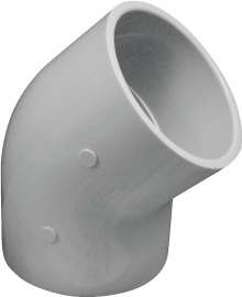 GENOVA 300 Series 30630 Pipe Elbow, 3 in Slip, 45 deg, White