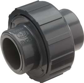 NDS U-1500-S Pipe Union, 1-1/2 in Slip Joint, 4 in L, Gray