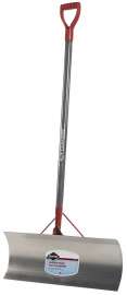 GARANT 80632 Snow Pusher, 24 in W Blade, Aluminum Blade, Wood Handle, D-Grip Handle, 40-1/4 in L Handle