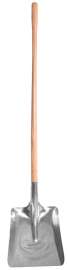 GARANT 80627 Snow Shovel, 11 in W Blade, 11 in L Blade, Aluminum Blade, Wood Handle, 52 in OAL