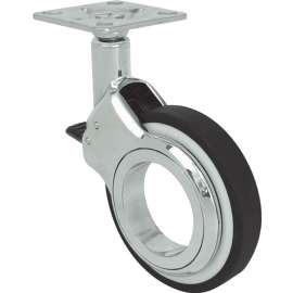 Shepherd Hardware 6282 Swivel Caster, 2.4 in Dia Wheel, Polyurethane Wheel, 88 lb