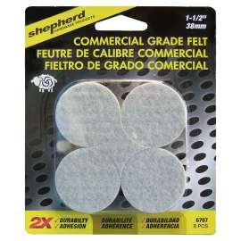 Shepherd Hardware 6707 Protective Pad, Felt, Beige, 1-1/2 in Dia, Round