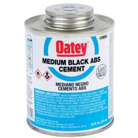 Oatey 30889 Solvent Cement, Opaque Liquid, Black, 8 oz Can