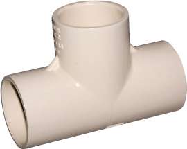 GENOVA 500 Series 51407 Tube Tee, 3/4 in Run, Slip Run Connection, 3/4 in Branch, Slip Joint Branch Connection