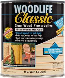 WOLMAN WoodLide Classic 00902 Wood Preservative, Clear, Liquid, 1 qt, Can