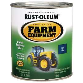 RUST-OLEUM 7424502 Farm Equipment Brush-On Enamel Paint, Ford Blue, 1 qt, Can