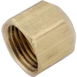 Anderson Metals 754040-06 Tube Cap, 3/8 in Flare, 1000 psi, Brass