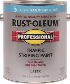 RUST-OLEUM PROFESSIONAL 2526402 Traffic Striping Paint, Flat, Handicap Blue, 1 gal, Pail