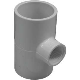 GENOVA 300 Series 31479 Pipe Reducing Tee, 1-1/2 x 3/4 in Run, Slip Run Connection, 1-1/2 in Branch, White