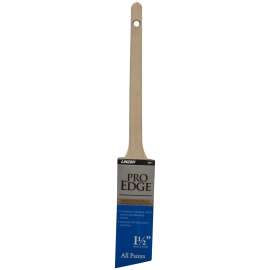 Linzer 2871-1.5 Paint Brush, 1-1/2 in W, Polyester Bristle, Angle Sash, Rat Tail Handle