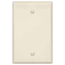 Eaton Wiring Devices PJ13LA Blank Wallplate, 4.87 in L, 3.13 in W, 0.08 in Thick, 1 -Gang, Polycarbonate