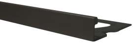 SHUR-TRIM ET2150STI08 Flat Tile Edge, 8 ft L, 5/16 in W, Aluminum, Satin Titanium