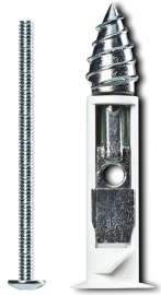 COBRA ANCHORS 367S Driller Toggle Bolt, 3 in L, Zinc, Chrome Zinc, 110 lb