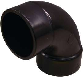 GENOVA 82936 Sanitary Street Elbow, 3 in Hub Spigot, 90 deg