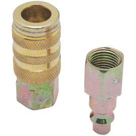 Bostitch IHKIT-14F Hose Coupler Kit, 1/4 x 1/4 in, FNPT, Steel, Plated