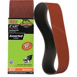 Gator 7020 Sanding Belt, 3 in W, 21 in L, Aluminum Oxide Abrasive