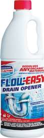 FLOW-EASY FE32 Drain Opener, Oily Liquid, Dark Brown, Odorless, 1 qt Bottle