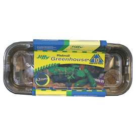 Jiffy J410 Seed Starter Kit, 9 in L x 4-1/2 in W Tray, 2-1/4 in H Tray