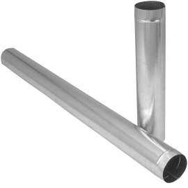 Imperial GV1336 Duct Pipe, 8 in Dia, Round Duct, Galvanized