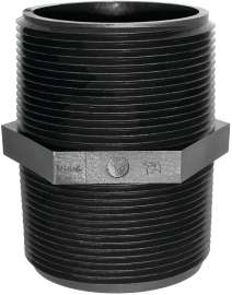 GREEN LEAF M 3800 P Pipe Nipple, 3/8 in, MNPT, Black
