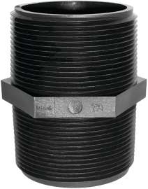 GREEN LEAF M 1000 P Pipe Nipple, 1 in, MNPT, Black