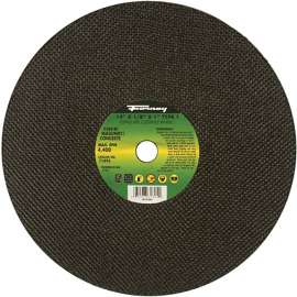 Forney 71895 Cut-Off Wheel, 14 in Dia, 1/8 in Thick, 1 in Arbor, 20 Grit, Coarse, Silicone Carbide Abrasive