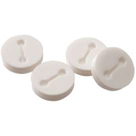 HUBBELL 5269-6 Closure Plug, 13/16 in Dia, 5/16 in L, 13/16 in W, Metal, White