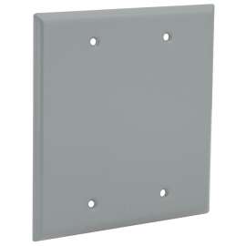 HUBBELL 5175-0 Cover, 4-1/2 in L, 4-1/2 in W, Aluminum, Gray, Powder-Coated