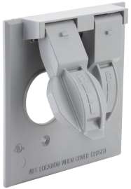 HUBBELL 5157-0 Cover, 4-17/32 in L, 4-17/32 in W, Metal