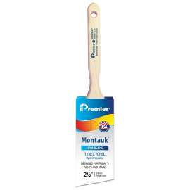 Premier Montauk 17212 Paint Brush, 2-1/2 in W, 2-15/16 in L Bristle, Nylon/Polyester Bristle