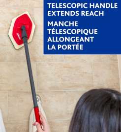 Vileda Bath Magic 120394 Bathroom Mop, Red Mop Head