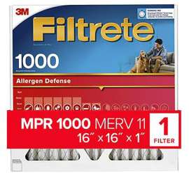 Filtrete AL16-4 Air Filter, 16 in L, 16 in W, 11 MERV, 1000 MPR, Polypropylene Frame