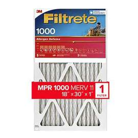 Filtrete AL28-4 Air Filter, 18 in L, 30 in W, 11 MERV, 1000 MPR, Polypropylene Frame