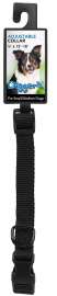 Boss Pet PDQ 2938003 Adjustable Dog Collar, 12 to 18 in L Collar, 5/8 in W Collar, Nylon, Black