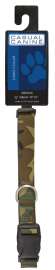 CASUAL CANINE ZA6741 14 43 Dog Collar, D-Ring Link, 14 to 20 in L Collar, 5/8 in W Collar, Nylon, Green Camo