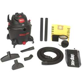 Shop-Vac 8252605 Wet/Dry Vacuum, 16 gal Vacuum, 150 cfm Air, Cartridge, Disposable Filter, 6.5 hp, 120 VAC