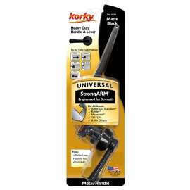 Korky StrongARM Series 6034BP Tank Flush Lever, Angled, Front, Left, Right, Side Mounting, Metal, Matte