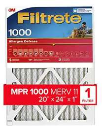 FILTER AIR ALRGN DFN 20X24X1IN